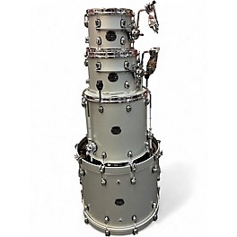 Used Mapex Saturn Evolution Rock Birch 4pc Metallic Gray Drum Kit