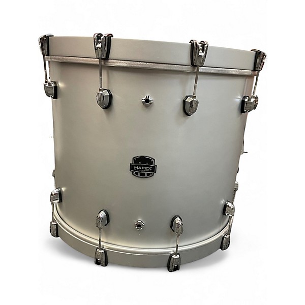 Used Mapex Saturn Evolution Rock Birch 4pc Metallic Gray Drum Kit