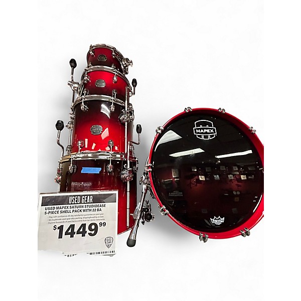 Used Mapex Saturn Studioease 5pc Red Drum Kit
