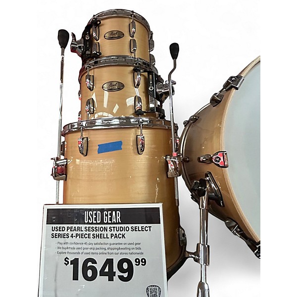 Used Pearl Session Studio Select Series 4pc Natural Drum Kit