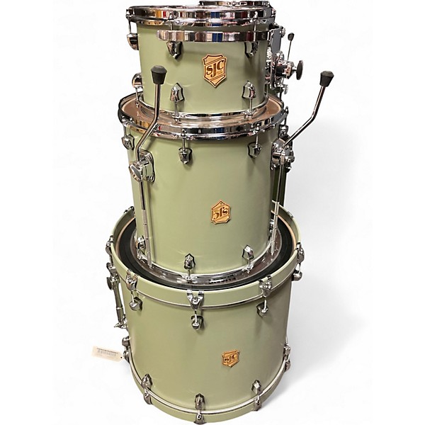 Used SJC Drums Tour Series 3pc Mint Green Drum Kit