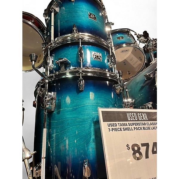 Used TAMA Superstar Classic 7pc Blue Burst Drum Kit