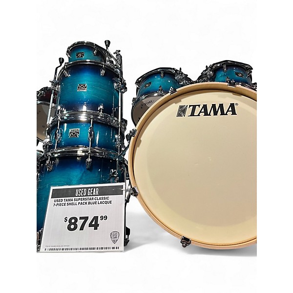 Used TAMA Superstar Classic 7pc Blue Burst Drum Kit