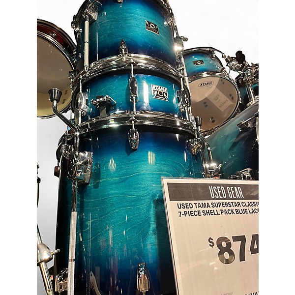 Used TAMA Superstar Classic 7pc Blue Burst Drum Kit