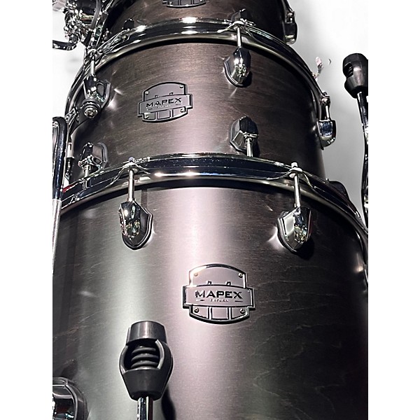 Used Mapex Saturn Studioease 5pc Satin Black Drum Kit