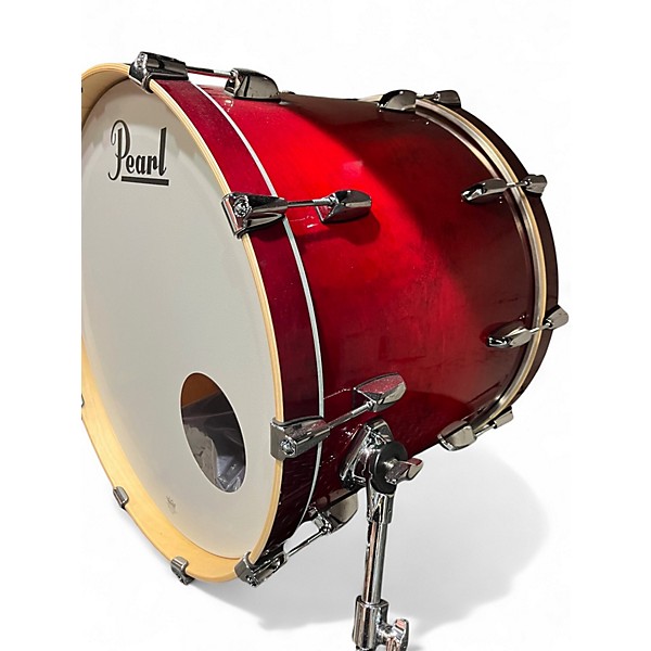 Used Pearl Session Studio Select Series 4pc Crimson Red Burst Drum Kit