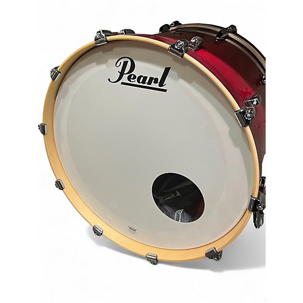 Used Pearl Session Studio Select Series 4pc Crimson Red Burst Drum Kit
