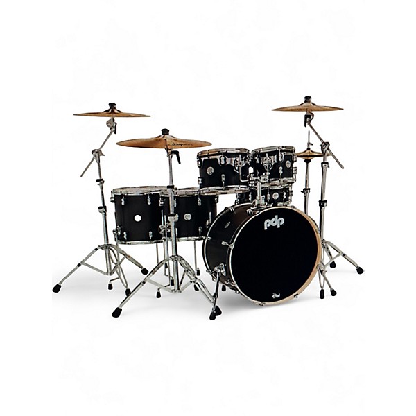 Used PDP by DW Concept Maple 6pc Metallic Gray Drum Kit