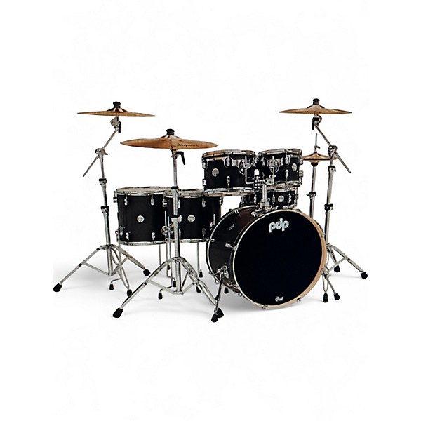 Used PDP by DW Concept Maple 6pc Metallic Gray Drum Kit
