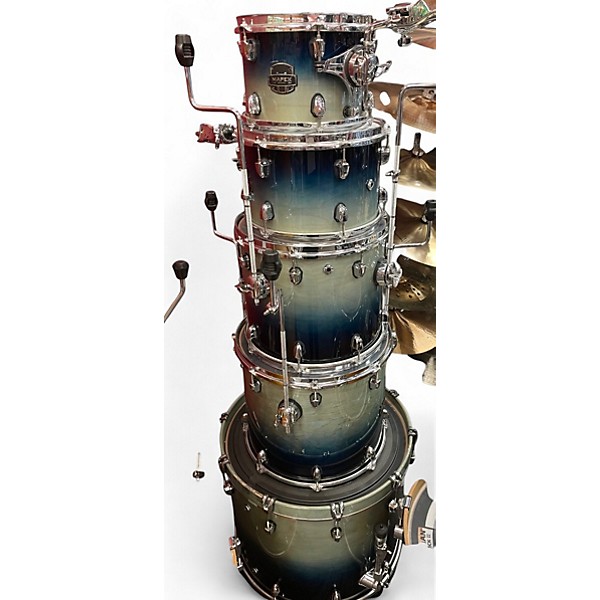 Used Mapex Saturn Studioease 5pc with 22" Kick Blue Drum Kit