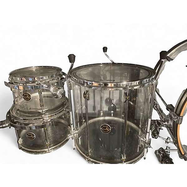Used TAMBURO Volume Series 5pc Seamless Acrylic Clear Drum Kit