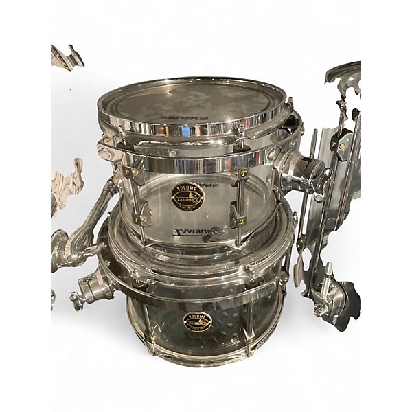 Used TAMBURO Volume Series 5pc Seamless Acrylic Clear Drum Kit