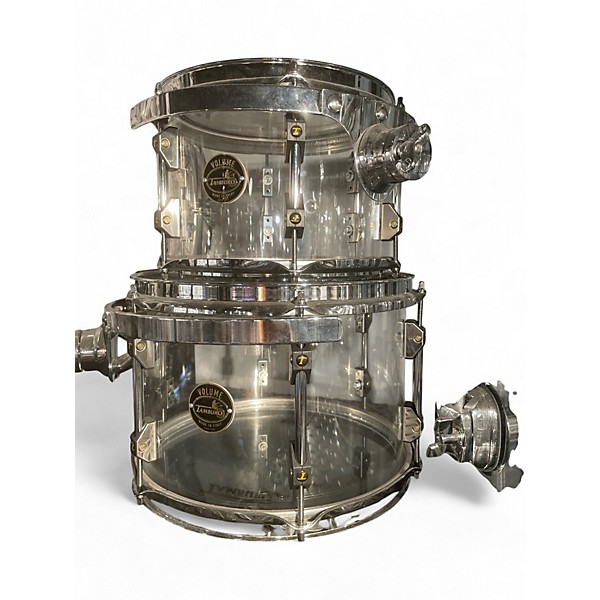 Used TAMBURO Volume Series 5pc Seamless Acrylic Clear Drum Kit