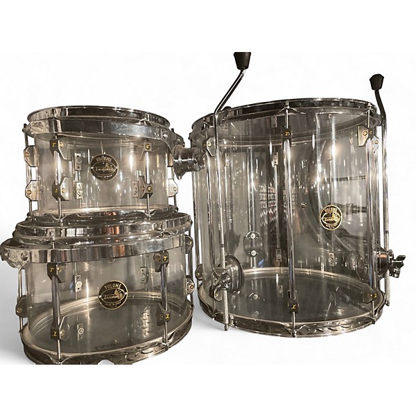 Used TAMBURO Volume Series 5pc Seamless Acrylic Clear Drum Kit