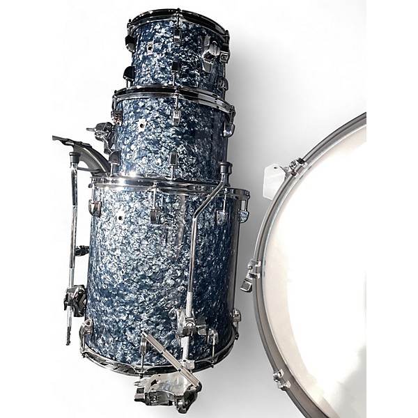 Used Ludwig Neusonic 4pc Mod 2 Satin Blue Pearl Blue Drum Kit