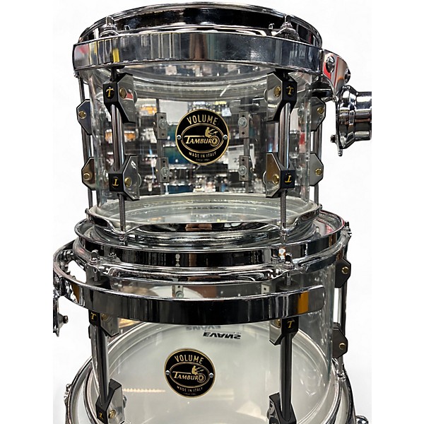 Used TAMBURO Volume Series 5pc Seamless Acrylic Clear Drum Kit