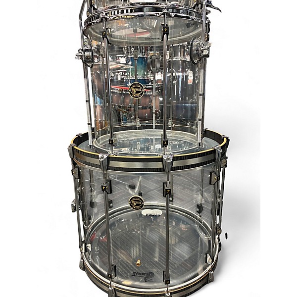 Used TAMBURO Volume Series 5pc Seamless Acrylic Clear Drum Kit