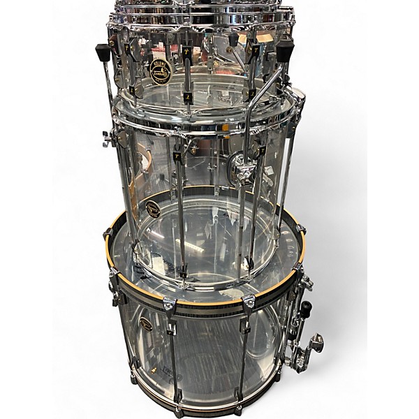 Used TAMBURO Volume Series 5pc Seamless Acrylic Clear Drum Kit