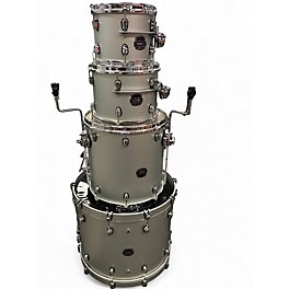 Used Mapex Saturn Evolution Rock Birch 4pc Metallic Gray Drum Kit