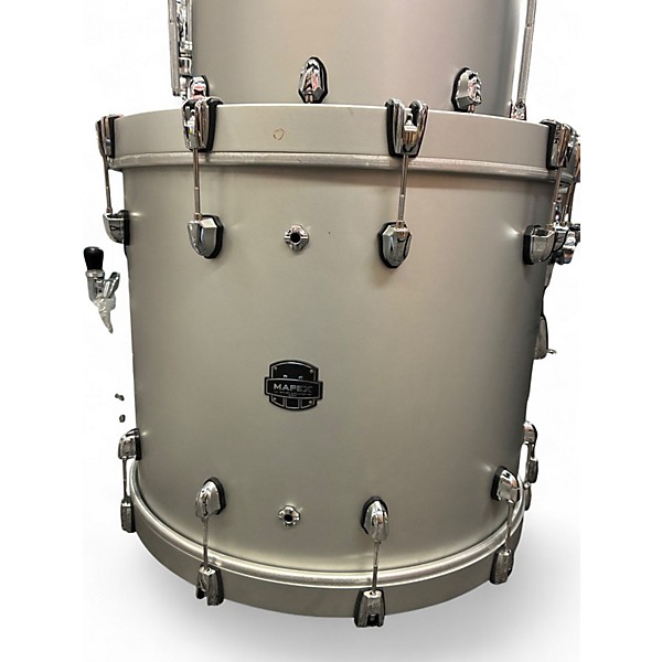 Used Mapex Saturn Evolution Rock Birch 4pc Metallic Gray Drum Kit