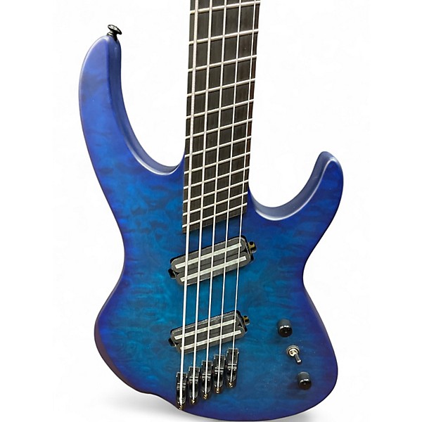 Used Brice DEFIANT 53437  BLUE QUILT Electric Bass Guitar