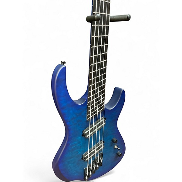Used Brice DEFIANT 53437  BLUE QUILT Electric Bass Guitar