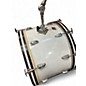 Used 1970s Ludwig 4 Piece 70s Olive Badge Concert Kit White Drum Kit