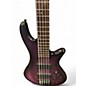 Used Schecter Guitar Research Stiletto Studio 5 String Fretless Trans Purple Electric Bass Guitar