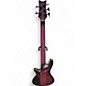 Used Schecter Guitar Research Stiletto Studio 5 String Fretless Trans Purple Electric Bass Guitar