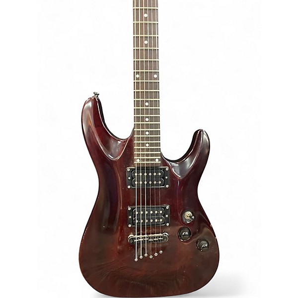 Used Schecter Guitar Research DIAMOND SERIES OMEN 6 WALNUT Solid Body Electric Guitar