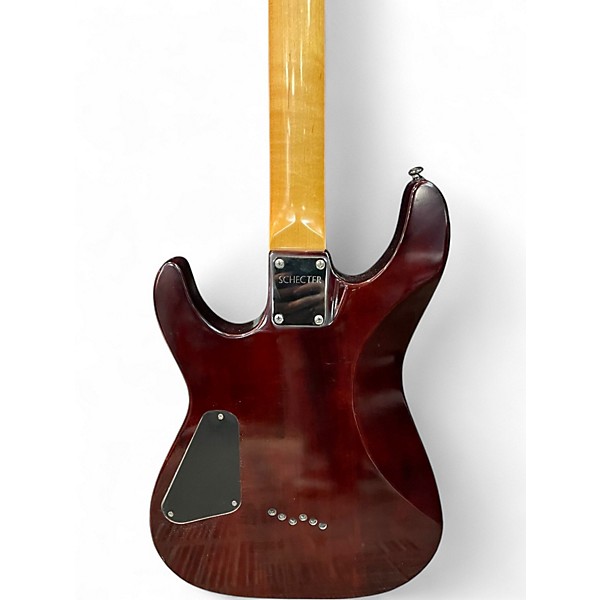 Used Schecter Guitar Research DIAMOND SERIES OMEN 6 WALNUT Solid Body Electric Guitar