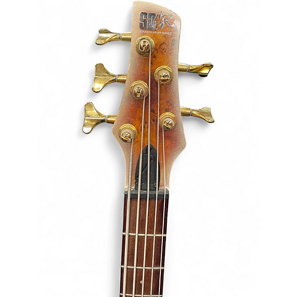 Used Ibanez SR405 5 String POPLAR BURST Electric Bass Guitar