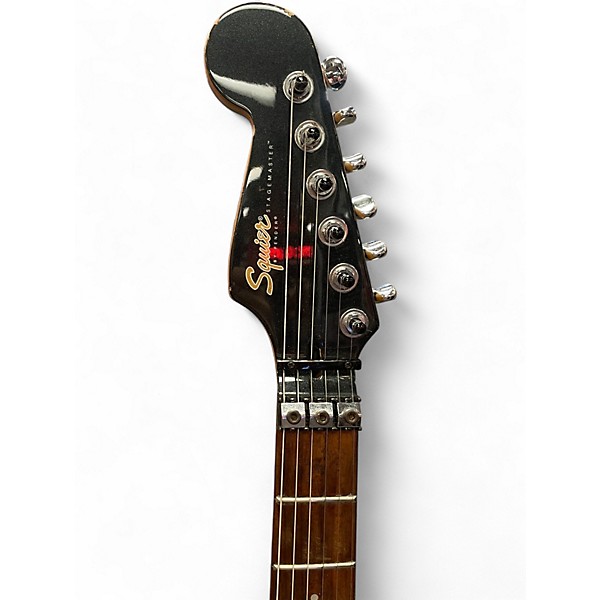 Used Squier stagemaster Black Solid Body Electric Guitar