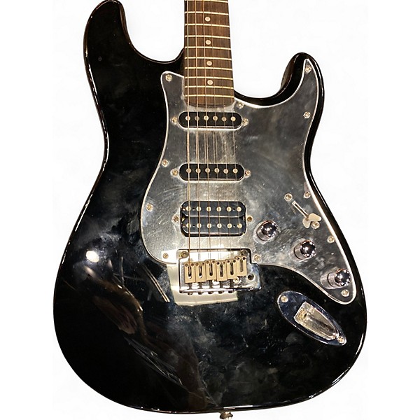 Used Squier Standard Stratocaster Black Solid Body Electric Guitar