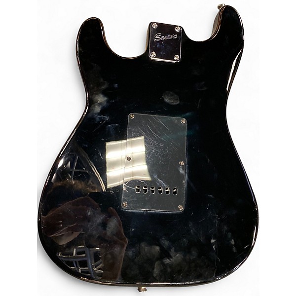 Used Squier Standard Stratocaster Black Solid Body Electric Guitar