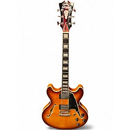 Used D'Angelico Premier Series DC Iced Tea Hollow Body Electric Guitar