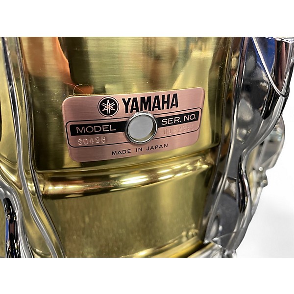 Used Yamaha 14in Recording Custom Brass Brass Drum