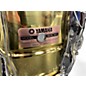 Used Yamaha 14in Recording Custom Brass Brass Drum