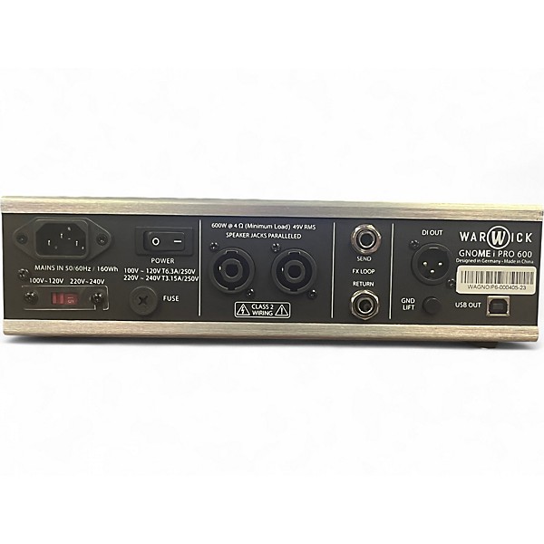 Used Warwick Gnome i Pro 600 Bass Amp Head