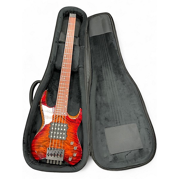 Used Used Keisel Vader Book Matched Flame Maple Top and Koa Electric Bass Guitar