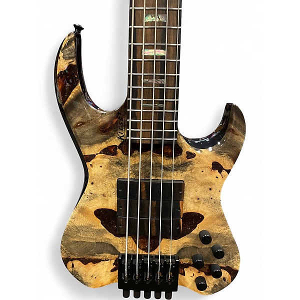 Used Used Keisel Vader Burled Buckeye Top and Ash Electric Bass Guitar
