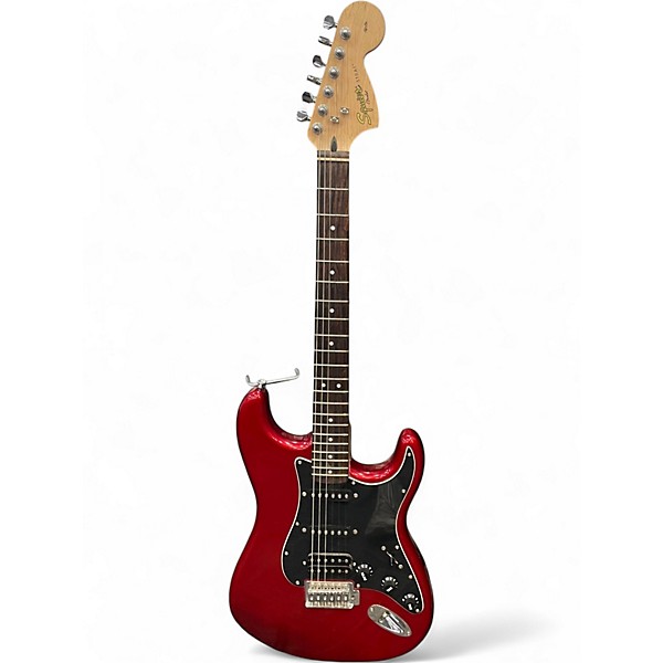 Used Squier Affinity Stratocaster Chrome Red Solid Body Electric Guitar