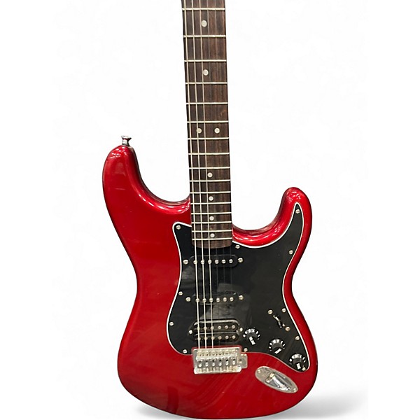 Used Squier Affinity Stratocaster Chrome Red Solid Body Electric Guitar