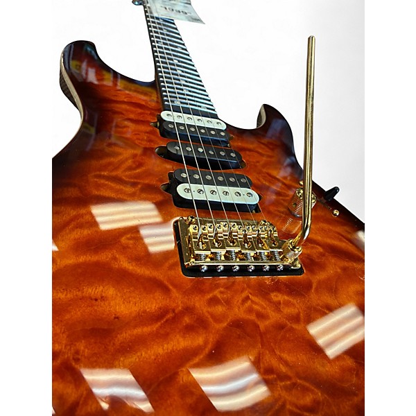 Used Ibanez PREMIUM AZ47P1QM DRAGON EYE BURST Solid Body Electric Guitar
