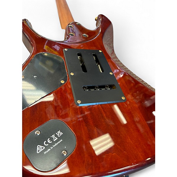 Used Ibanez PREMIUM AZ47P1QM DRAGON EYE BURST Solid Body Electric Guitar