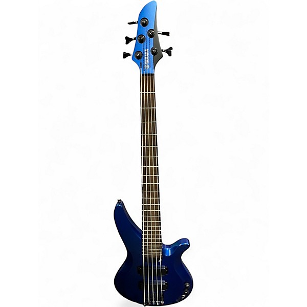 Used Yamaha RBX775 5 String Blue Electric Bass Guitar
