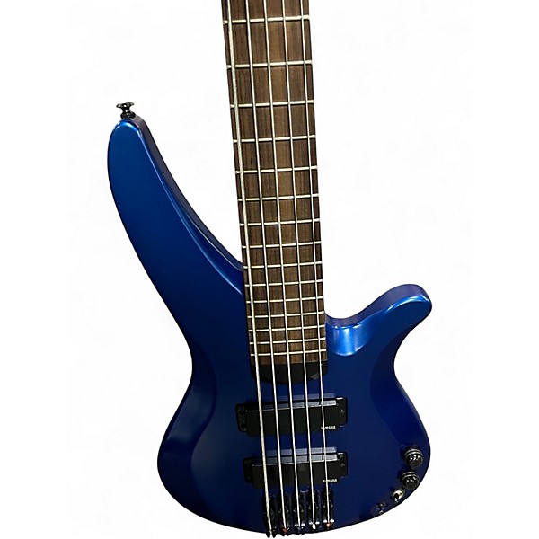 Used Yamaha RBX775 5 String Blue Electric Bass Guitar