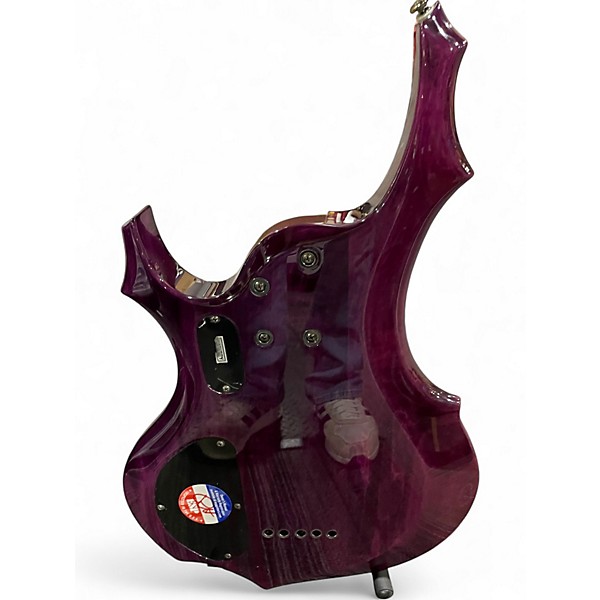 Used ESP LTD F155DX 5 String Purple Electric Bass Guitar
