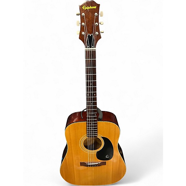 Vintage 1980s Epiphone FT-140 Natural Acoustic Guitar