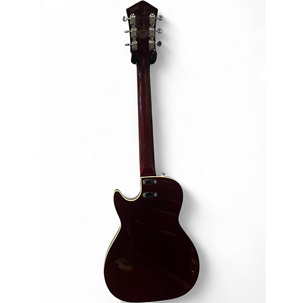 Used Silvertone Jupiter Reissue Red Sparkle Solid Body Electric Guitar